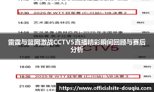 雷霆与篮网激战CCTV5直播精彩瞬间回顾与赛后分析